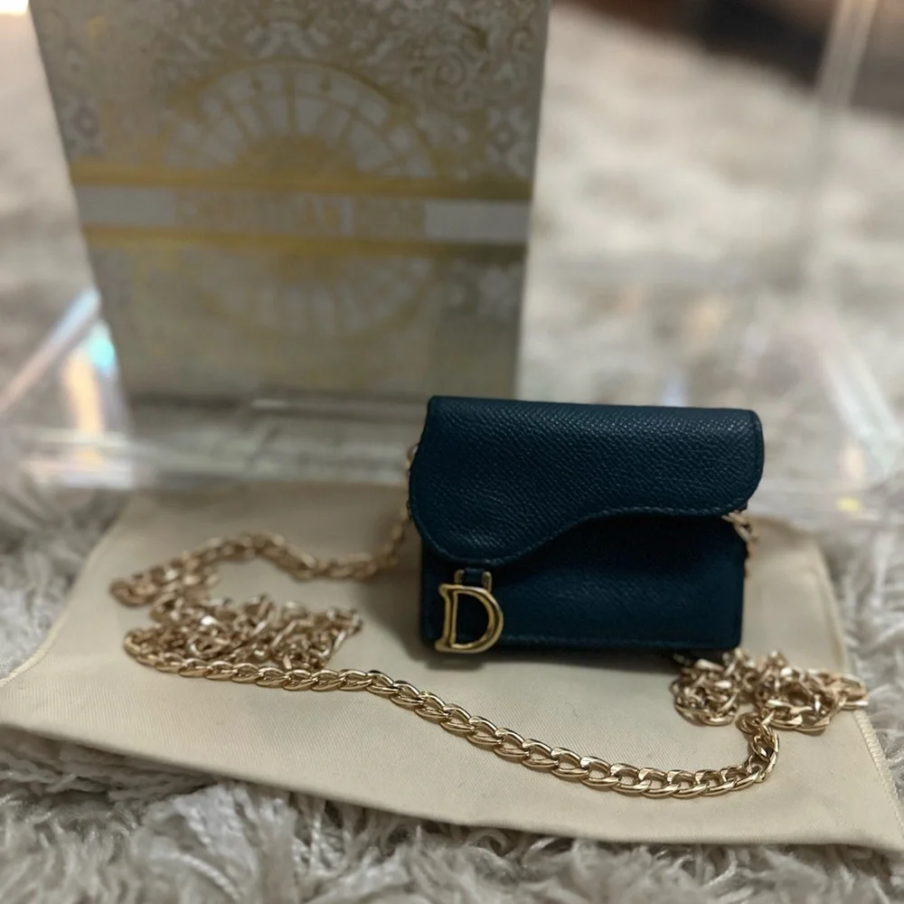 **RARE** DIOR Leather Saddle Lotus Wallet